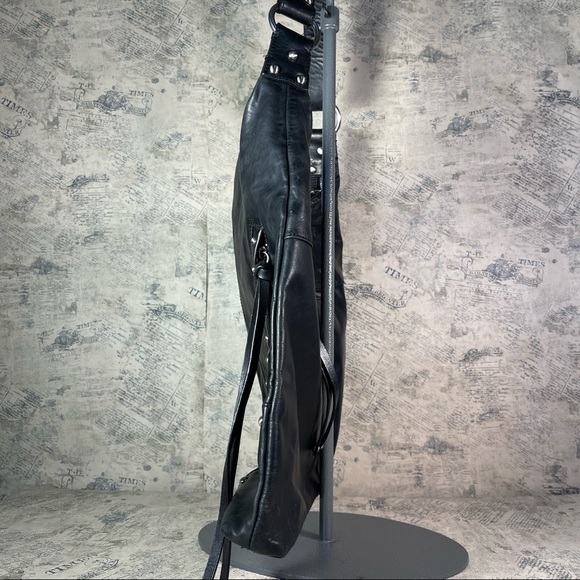 Chez by Cheryl Black Leather Studded Bag - Picture 2 of 12